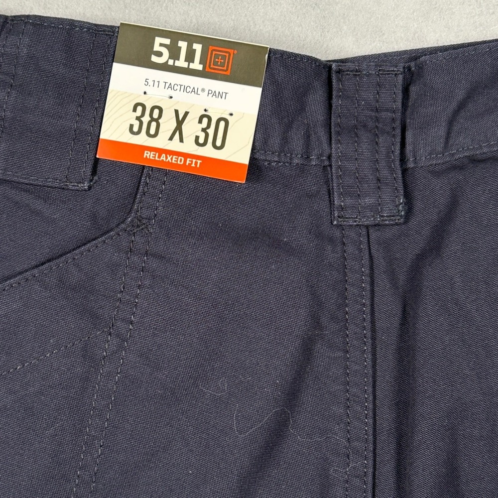 5.11 Tactical Pants Mens 38x30 Dark Navy Blue Solid Relaxed Fit Cargo Utility - Picture 8 of 12